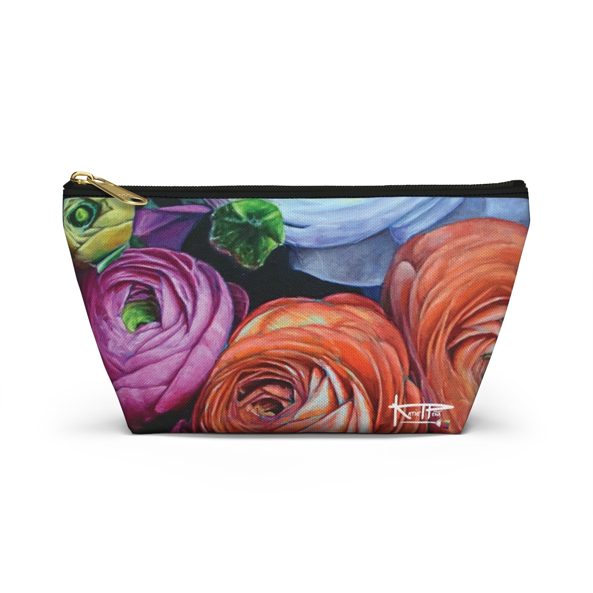 Botanical Art Zippered Accessory Pouches