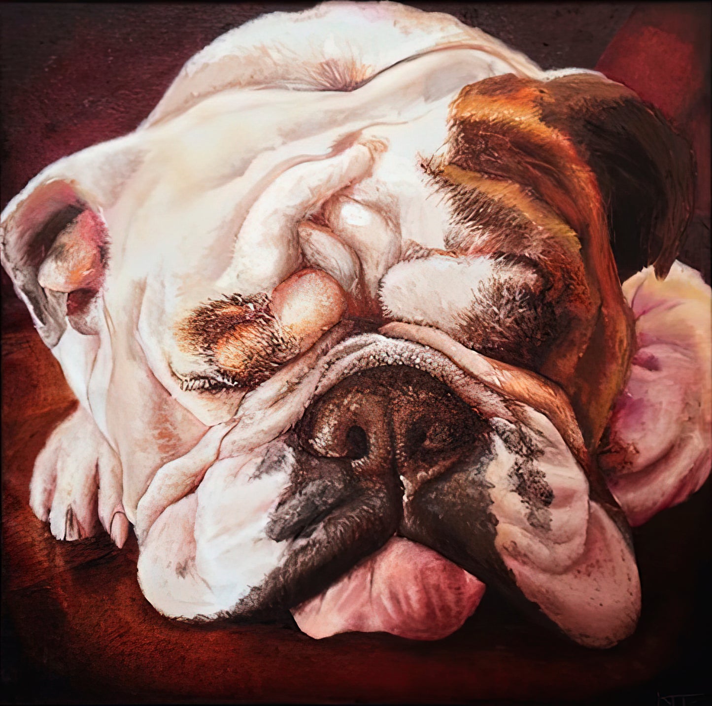 'Meatcheeks' Canvas Print (12x12")