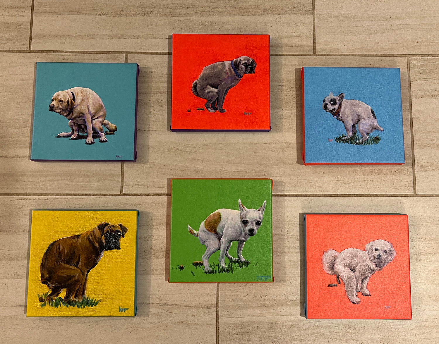 Dogs Dooin' Canvas Prints