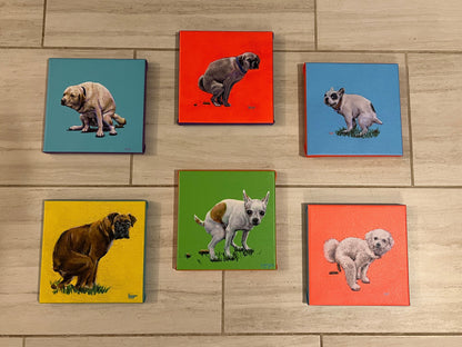 Dogs Dooin' (8 x 8") Canvas Prints