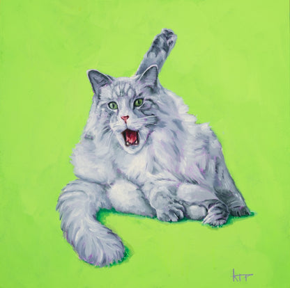 Cats Cleanin' Archival Prints