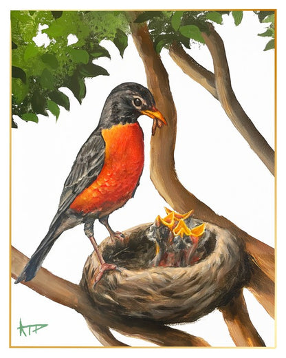 Bird Prints (Gold Border)