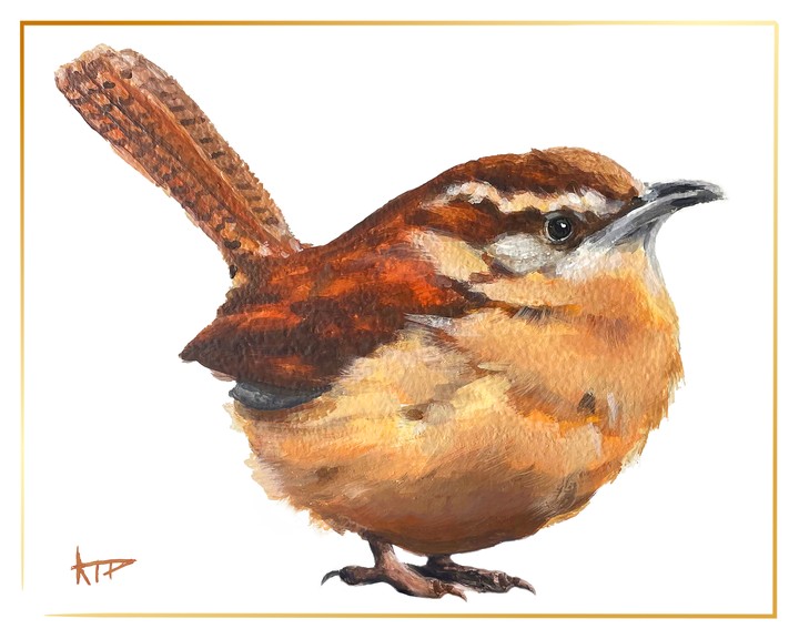 Bird Prints (Gold Border)