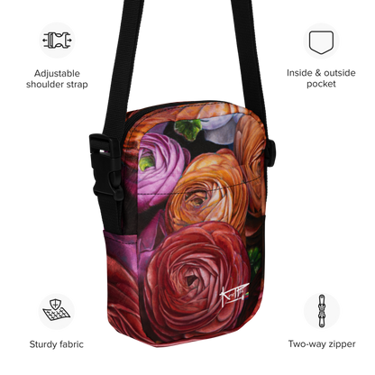 Ranunculus Flowers Utility Crossbody Bag