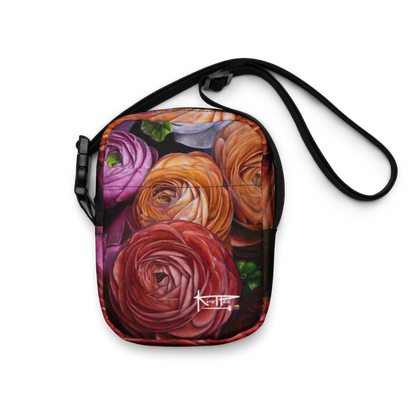 Ranunculus Flowers Utility Crossbody Bag